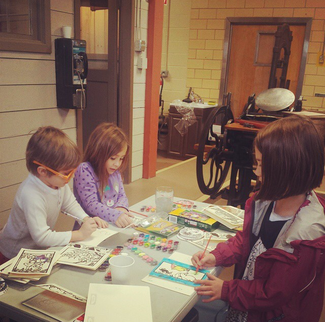 Hard at work at The Arts and Crafts Press